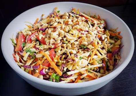 Thai Coleslaw With Creamy Peanut Dressing R Veganrecipes