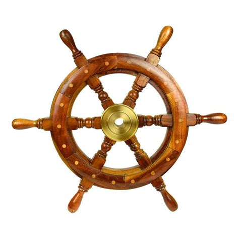 Mid 20th Century Wood Boat Steering Wheel Wall Decor | Boat, Wood, Boat ...