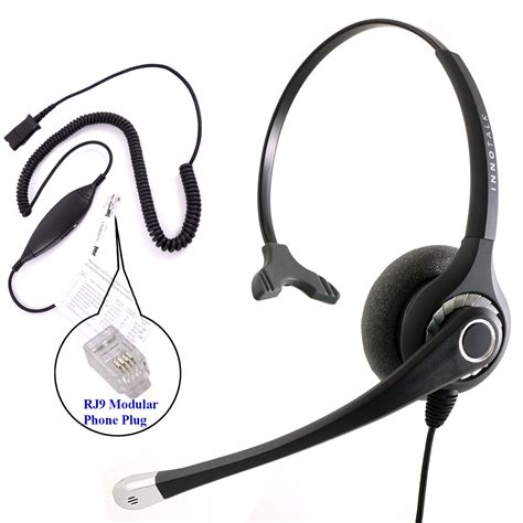 Universal RJ9 Phone headset - plantronics QD headset, Monaural headset as best sound quality headset