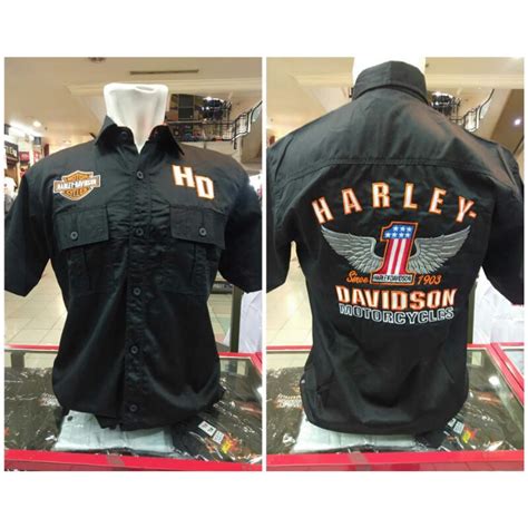 Jual Kemeja Harley Davidson Motorcycles Since 1903 Number 1 Skull