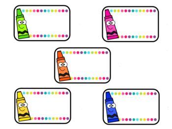 Crayon Box Labels | Crayon themed classroom, Crayon box, Preschool ...