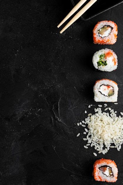 Copy Space Sushi Rolls Free Photo Freepik Freephoto Sushi Sushi