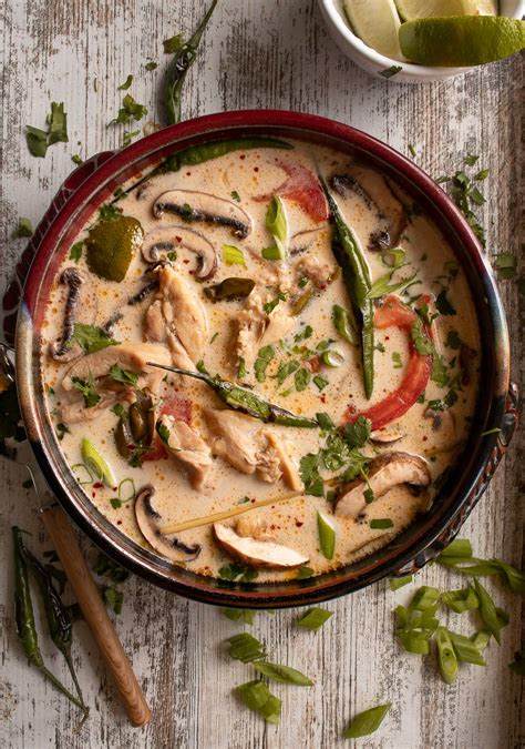 Tom Kha Gai Thai Coconut Chicken Soup — Inspired With A Twist