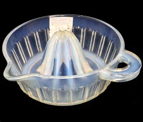 Antique Fry Glass Opalescent Pearl Juice Reamer Circa 1920s Bunting Online Auctions