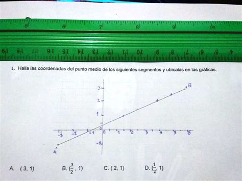 Solved Halla Las Coordenadas Del Punto Medio De Los Siguientes Segmentos Y Ubicalas En La