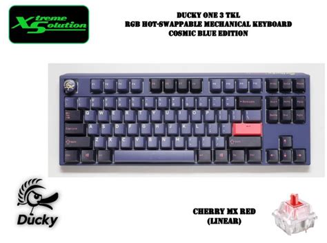 Ducky One Tkl Rgb Hot Swappable Mechanical Keyboard Cosmic Blue Edition Cherry Mx