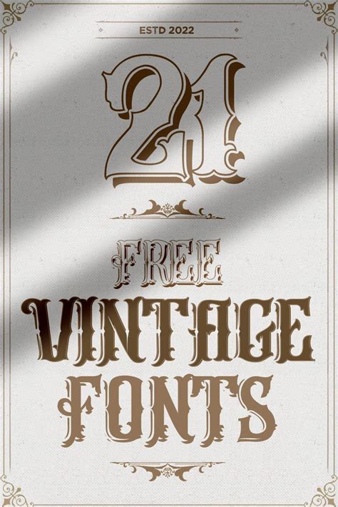 Free Vintage Fonts Artofit