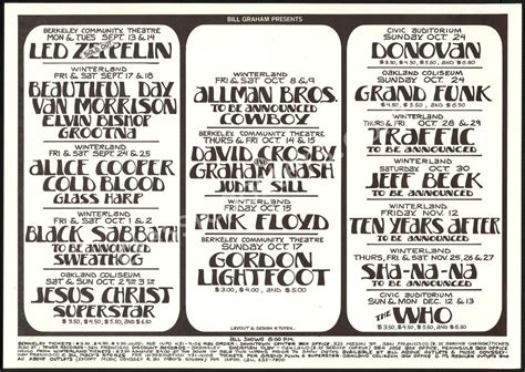 Bill Graham Presents Poster With Led Zeppelin