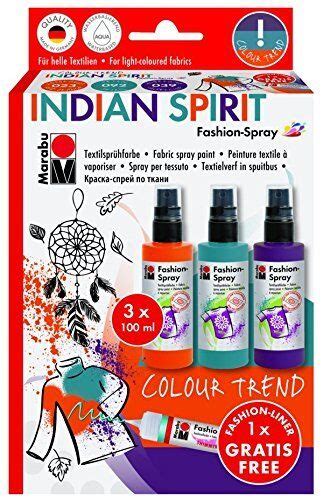 Marabu Fashion Spray Set Spray Paint For Fabric T Shirts Etc Indian