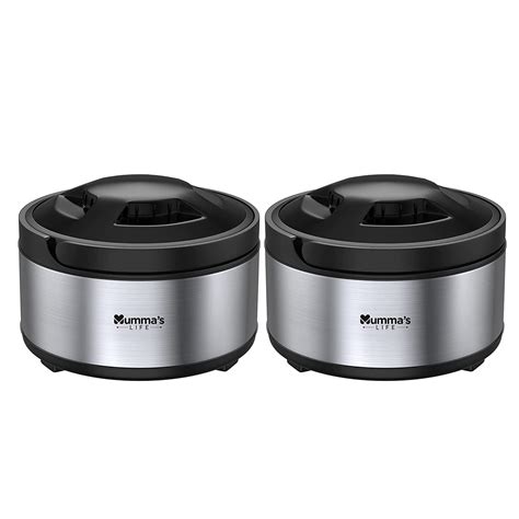 Mumma S Life Stainless Steel Thermoware Casserole For Roti Chapati Double Wall Insulated Hot