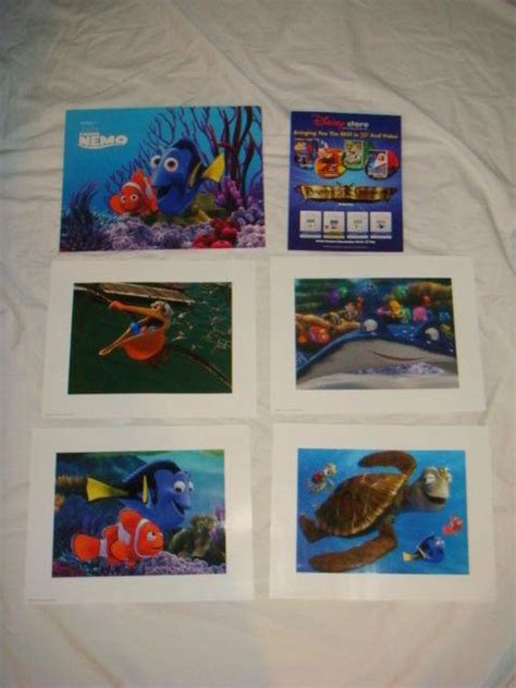 Disney Pixar Lithograph Portfolio Set Of 4 Finding Nemo 11 X 14