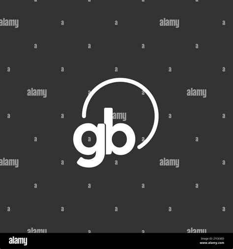 Gb Initial Logo With Rounded Circle Vector Graphic Stock Vector Image