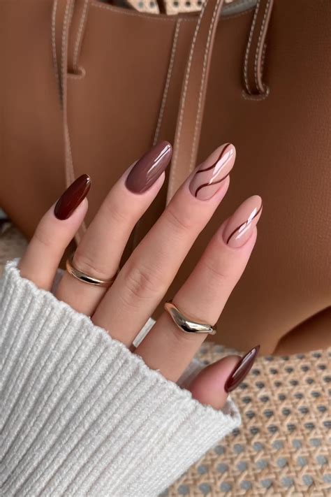 Pin By Elizabeth Mongeau On Nail Brown Nails Acrylic Nails Subtle Nails