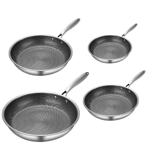 Set of 4 Stainless Steel Frying Pans | Shop Today. Get it Tomorrow ...