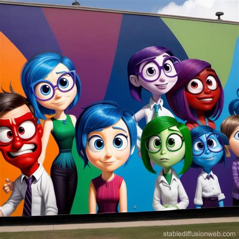 Mural Of Inside Out Movie Characters Stable Diffusion Online