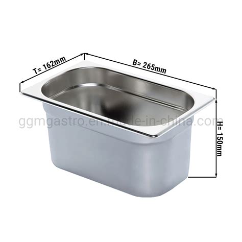 Full Size Stainless Steel Standard Eu Gastronorm Food Container Gn Pan