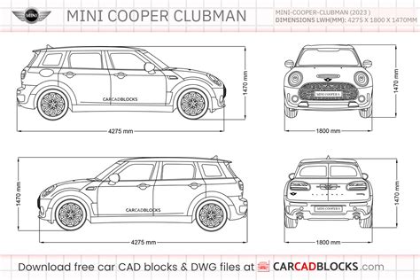 Mini Cooper Free Cad Blocks Dwg File Carcadblocks