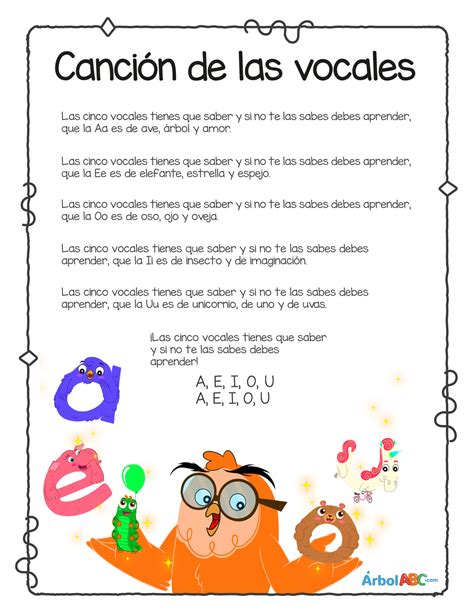 Cancion De Las Vocales