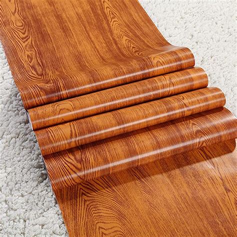 Glow4u Faux Oak Wood Grain Contact Paper For Cabinets