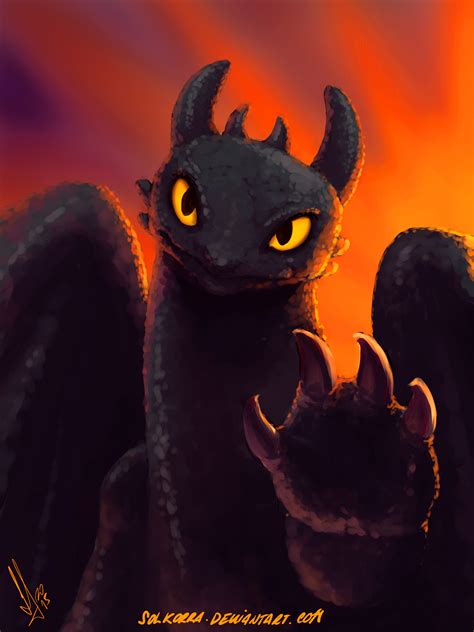 Toothless How To Train Your Dragon I By Solkorra On Deviantart