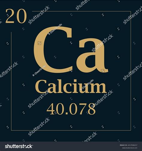 Symbol Element Calcium Atomic Mass Number Stock Vector (Royalty Free ...