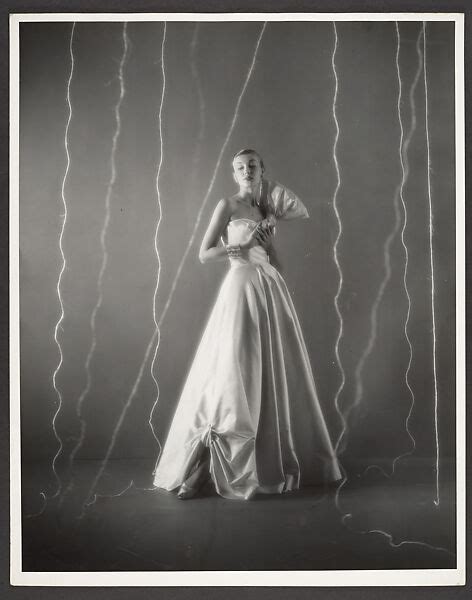 George Platt Lynes Woman In Satin Strapless Evening Dress The