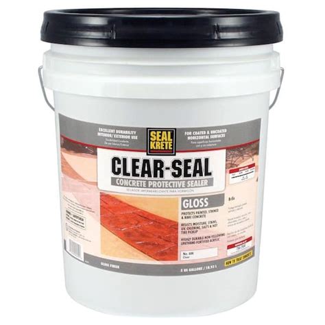 Seal Krete 5 Gal Gloss Clear Seal Concrete Protective Sealer 606005