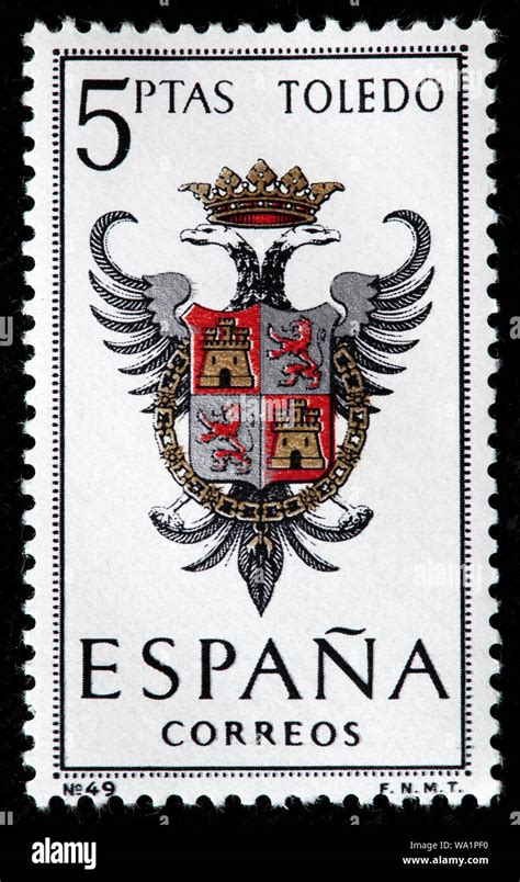 Toledo, Castilla-La Mancha, Coat of arms, postage stamp, Spain, 1966 Stock Photo - Alamy