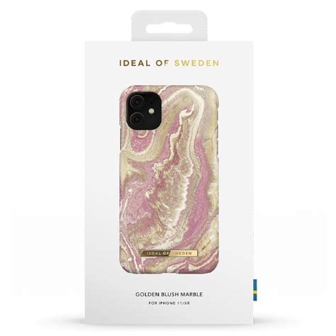 Ideal Of Sweden Fashion Case Suits IPhone 11 XR Golden Blush Marble