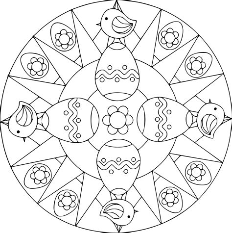 Coloriage Mandala Paques Imprimer