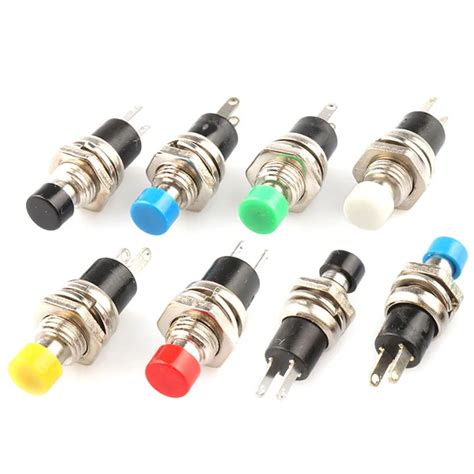 Pcs Mm Pbs Mini Round Momentary Push Button Switch V A V