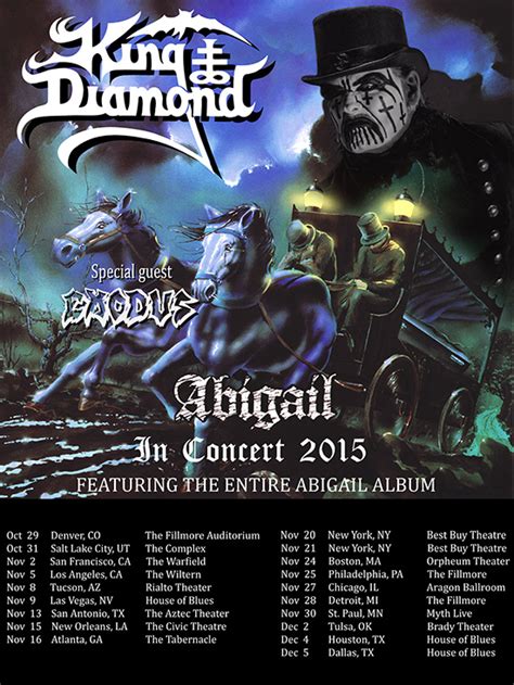 King Diamond announces “Abigail In Concert 2015″ tour | Metal Blade Records