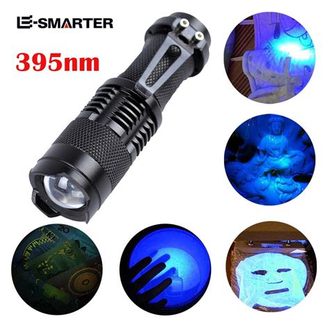 Ultra Violet Led Flashlight Blacklight Light Nm Inspection Lamp