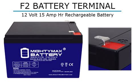 Mighty Max Battery 12v 15ah Gel F2 Replacement Battery Compatible With 14ah Yuasa