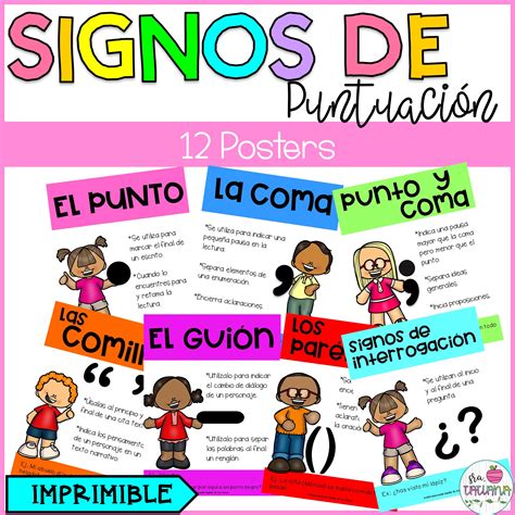 Punctuation Marks Posters In Spanish Los Signos De Puntuación Posters Made By Teachers