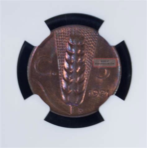 R Italy Centesimi Ngc Ms Rb Unc Copper