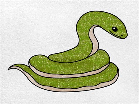 How To Draw A Snake Step By Step For Kids