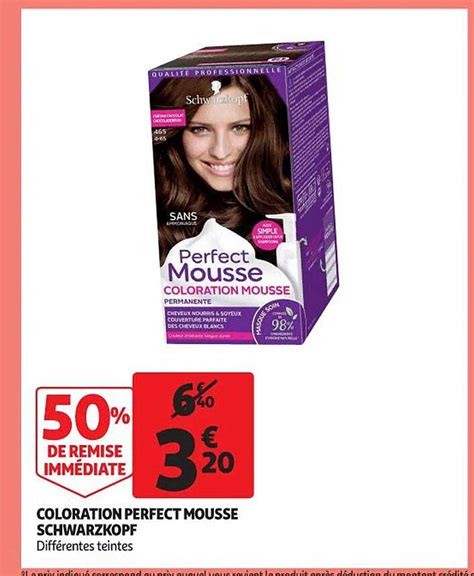 Promo Coloration Perfect Mousse Schwarzkopf Chez Auchan Icatalogue Fr