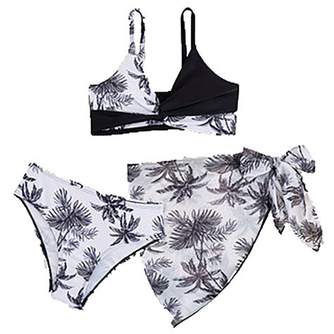 RUTAYY Girls Swimsuit Bathing Suits PCS Tropical Floral Bikini Sets Girls Swimwear With Cover