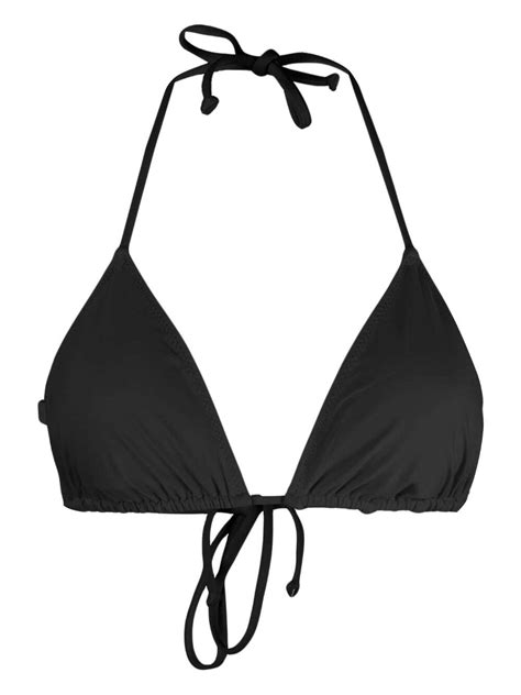 Buy Ganni Halterneck Bikini Top Black At Off Editorialist