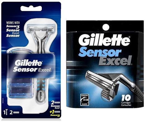 Gillette Sensor Excel Razor W 3 Cartridges Gillette Sensor Excel 10