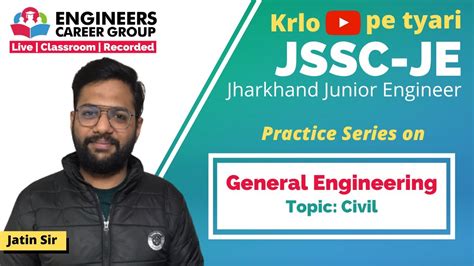 JSSC JE 2022 JSSC JE General Engineering JSSC JE Civil JSSC JE