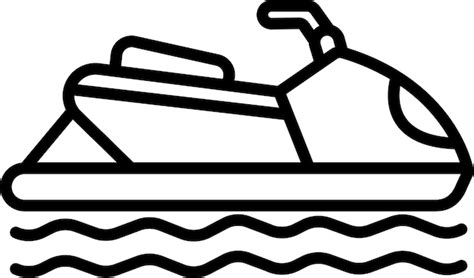 Premium Vector Jet Ski Outline Vector Illustration