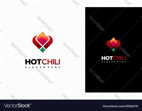 Red Hot Chili Logo Designs Concept Spicy Pepper Vector Image