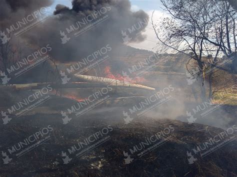 Incendio En Zona De Ductos Alarma A Vecinos De Texmelucan Municipios