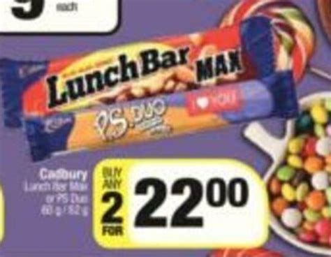 Cadbury Lunch Bar Max O P S Duo Offer At Superspar