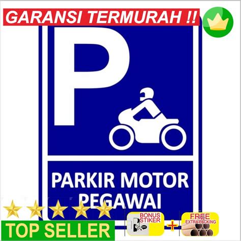 Jual Grosir Rambu Parkir Motor Khusus Pegawai 45cm X 60cm Plat