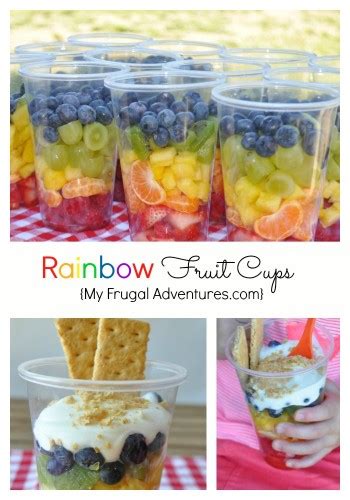 Rainbow Fruit Cups {Healthy Snack for Children} - My Frugal Adventures