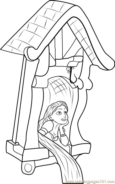 Rapunzel Tower Coloring Page At Free Printable