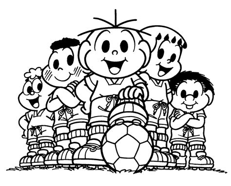 Desenhos para Colorir Copa do Mundo e a Turma da Mônica SÓ ESCOLA